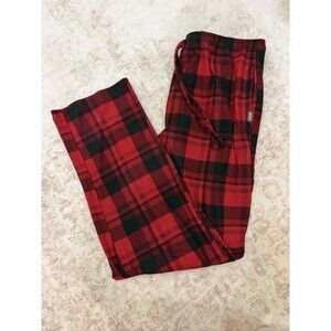 Eddie Bauer Red Black Buffalo Plaid Fleece Pajama Pants M